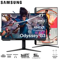 SAMSUNG - Monitor LS27AG320NLXPE 27″ Full HD VA 165H1MSFreesync Premium