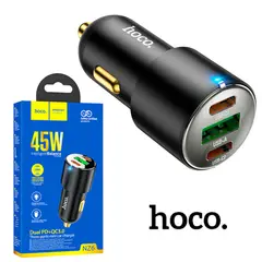 HOCO - Cargador para Auto NZ6 3 puertos dual PD QC3.0 carga rapida