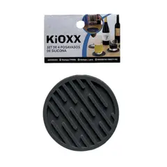 KIOXX - Set de 4 Posavasos de Silicona Gris
