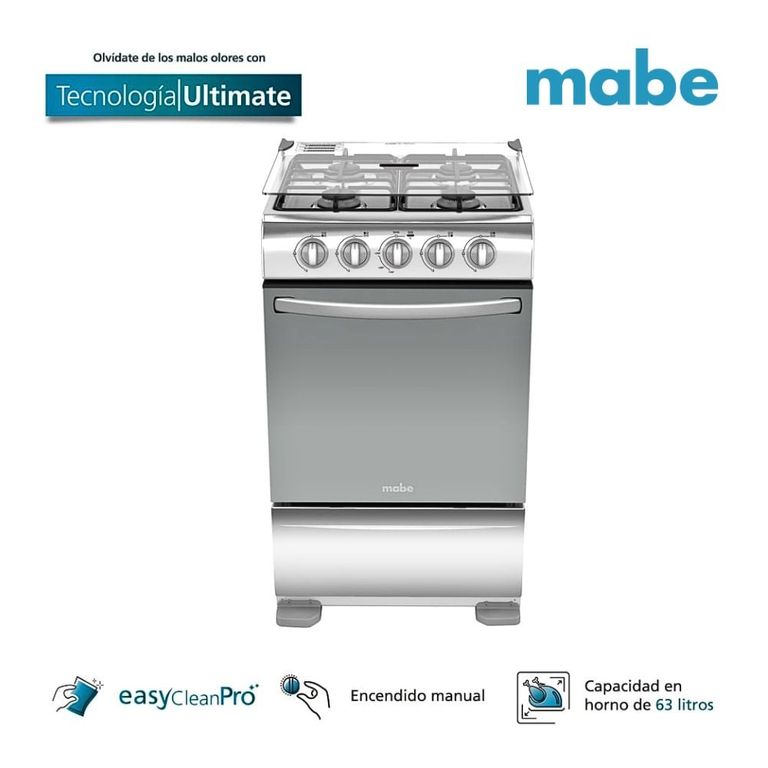 Cocina de piso a gas de 52 cm inox - TX5110P1