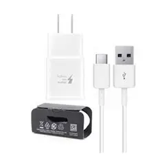 GENERICO - Cargador 2A y Cable C para Galaxy A51 A52 Carga Rápida Blanco