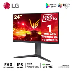 LG - MONITOR GAMER ULTRAGEAR 24GN65R-B, 23.8" LED, FHD IPS, 144HZ, 1MS