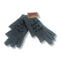 GENERICO - Guante de Lana con Orificios para Smartphone color Gris