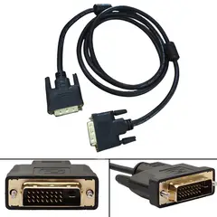 GENERICO - Cable Dvi A Dvi 1,5 Metros 24+1 Pines Monitor Hdtv Dvd enmallado