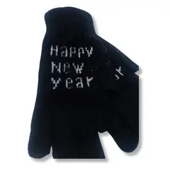 GENERICO - Guante de Lana con Orificios para Smartphone color Negro