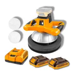 INGCO TOOLS - Pulidora orbital 20v + 2 baterias 2ah y cargador Ingco