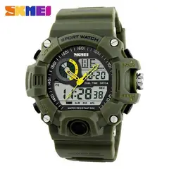 SKMEI - Reloj 1029 verde militar Silicona_.