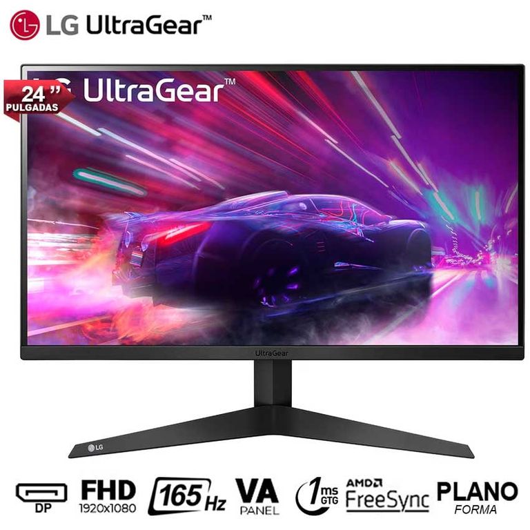 Monitor 24GQ50F-B Gamer 24 VA Full HD 165Hz 1ms AMD FreeSync