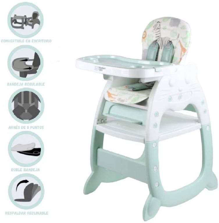 Silla de comer gato 3 en 1 green