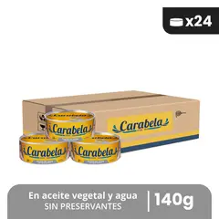 CARABELA - Filetes de Atún en aceite vegetal 140gr Caja x24