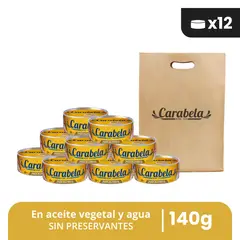 CARABELA - Filetes de Caballa en aceite vegetal 140gr Pack x12