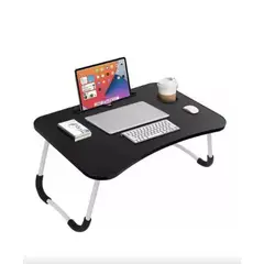 GENERICO - Mesa plegable para laptop NEGRO CON POSAVASO
