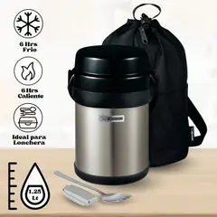 ZOJIRUSHI - Termo de Comida Acero Inoxidable 4 Divisiones Plata