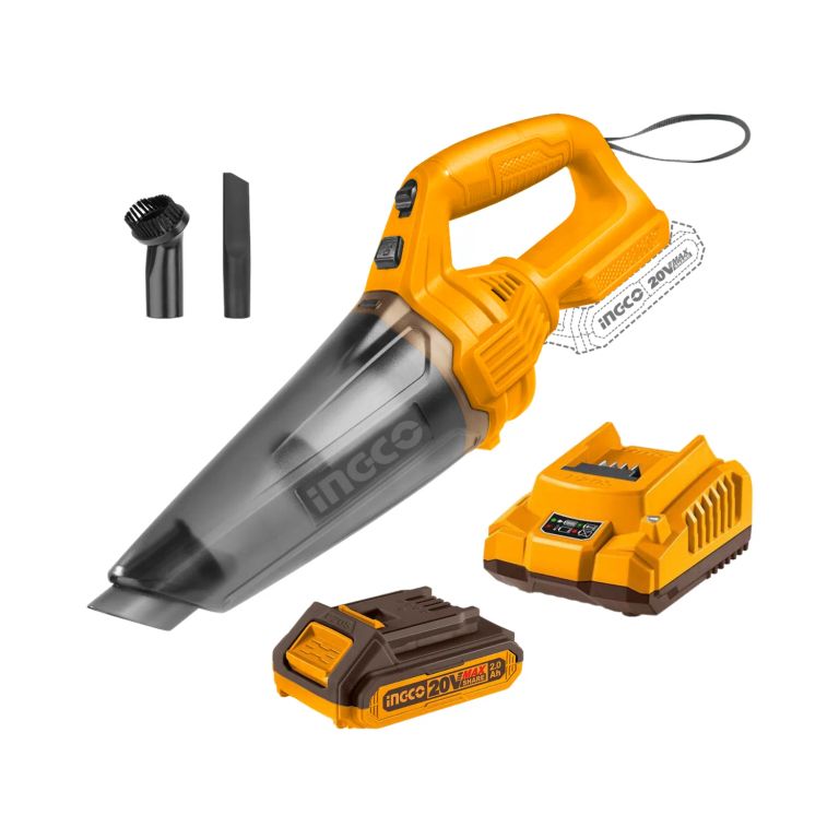 Aspiradora para auto 0.5 Litros + bateria 2ah y cargador Ingco