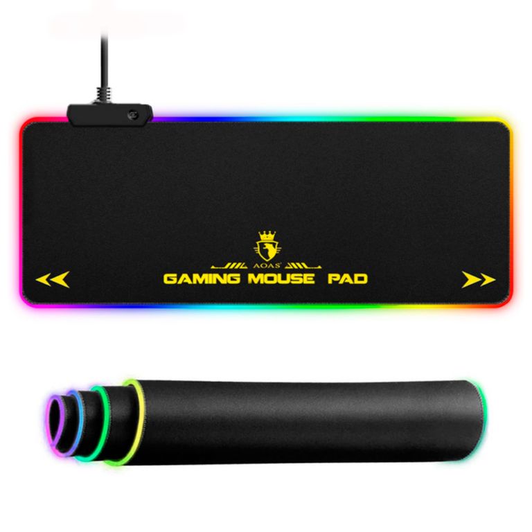 Pad Mouse Gamer Rgb Retro Alfombrilla Iluminada De 80cmx30cm
