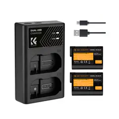 K&F CONCEPT - Kit de cargador + 2 baterías Nikon EN-EL15 KF28.0012