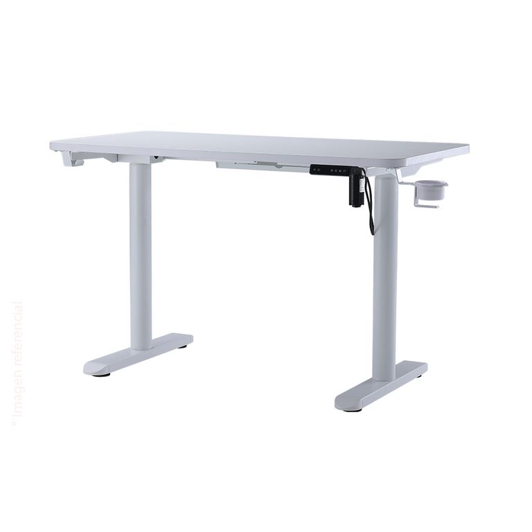 Escritorio Smart Eléctrico Regulable En Altura Tablero White