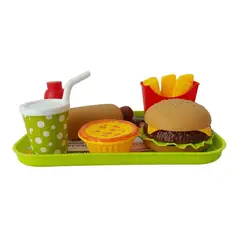 GENERICO - Juguete Bandeja de Fast Food Realista para niños- Desarmable