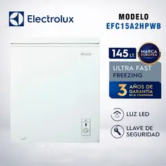 ELECTROLUX - Congeladora 145 Lt EFC15A2HPWB - ALUMINIO GOFRADO