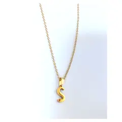 OEM - Collar Mujer Letra S Inicial Fino Acero Inoxidable x SAN VALENTIN