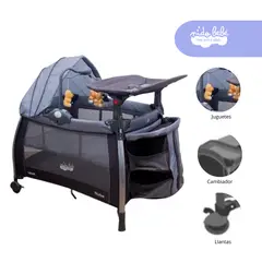 GENERICO - Cuna Corral de bebe Nube Color Plomo