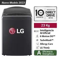 LG - Lavadora 23KG AI DD WT23PBVS6 Negro Plateado