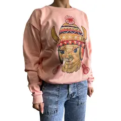 GENERICO - Polera Mujer Diseño Llama - Nathalie Love It - Melón