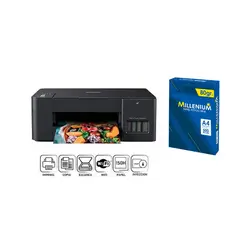 BROTHER - Impresora Multifuncional DCP-T420 WiFi + Paquete de Hojas Bond