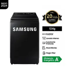 SAMSUNG - Lavadora 13Kg Carga Superior Ecobubble WA13CG5441BV Negro