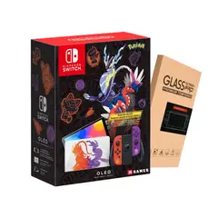NINTENDO - Consola Switch Oled Edicion Pokemon Scarlet Violet + Mica