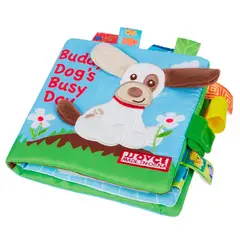 GENERICO - Libro de Tela con Texturas Estimulación Sensorial Perrito