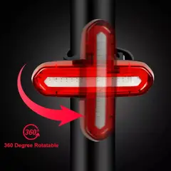 GENERICO - Luz trasera para bicicleta 120 Lumen - Rojo