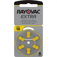 RAYOVAK - PILAS RAYOVAC EXTRA 10 PARA AUDIFONOS MEDICADOS x 6 PILAS