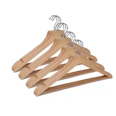 GENERICO - Ganchos Colgadores Para Ropa de madera - 12 unidades