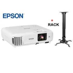 EPSON - Proyector Powerlite X49, 3600 lúmenes, 1024x768 XGA + RACK DE TECHO