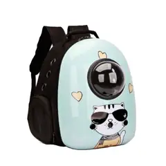 GENERICO - Mochila para mascota tipo capsula espacial verde