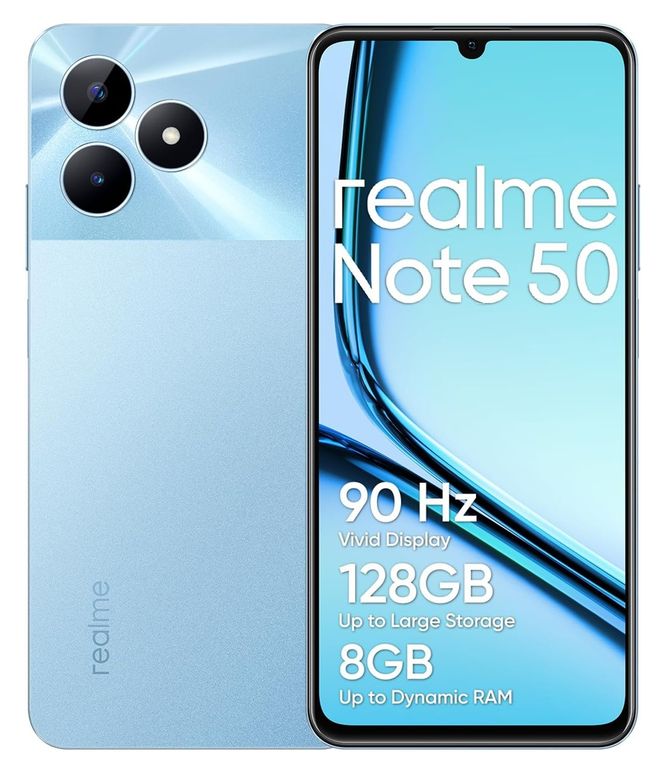 Smartphone Note 50 New Model 128GB ROM + 8GB RAM (4GB+ 4GB Extended) / IP54 / Azul Cielo