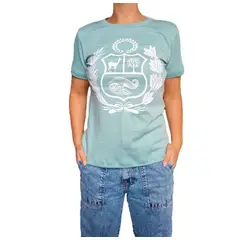 GENERICO - Polo mujer Escudo Nacional colores - Nathalie Love It - Verde Cemento