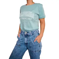 GENERICO - Polo mujer California - Nathalie Love It - Verde Cemento