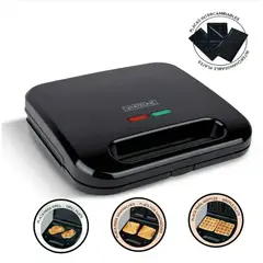 WHITELINE - Sandwichera Placas Intercambiables 3 en 1