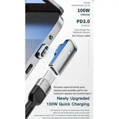 ESSAGER - Adaptador Magnetico tipo C - Para Laptops y Celulares -