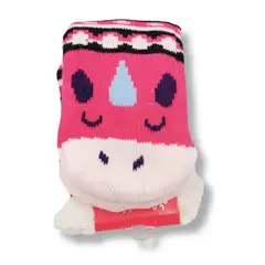 GENERICO - Media con Peluche interno Diseño de Unicornio color Rosa