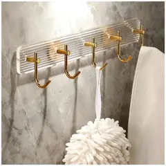 MINARI - Perchero de Pared de 5 Ganchos Colgadores de Accesorios para Baño D85