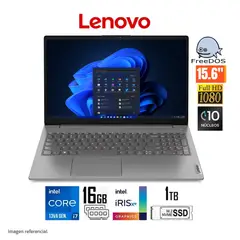 LENOVO - LAPTOP CORE i7-1355U 16GB RAM 1TB SSD 156 FHD FREEDOS V15 G4 IRU 83A100ESLM