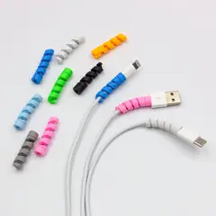 GENERICO - Protectores Espirales para Cables – Pack de 14 (7 Colores)