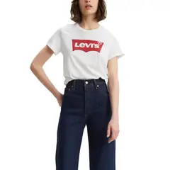 LEVIS - Polo Mujer Lisa Logo Batwing Blanco