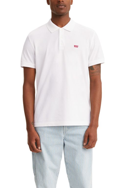 Polo Hombre Lisa Logo Blanco