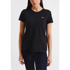 LEVIS - Polo Mujer Lisa Negro Logo pequeño