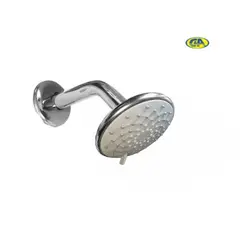 C&A - Cabeza de Ducha Cromada Redonda 3 Funciones mod FLOR