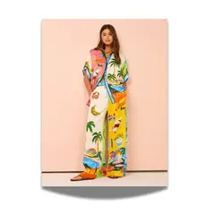 GENERICO - Conjunto Coconut Tree Blusa manga corta + pantalon